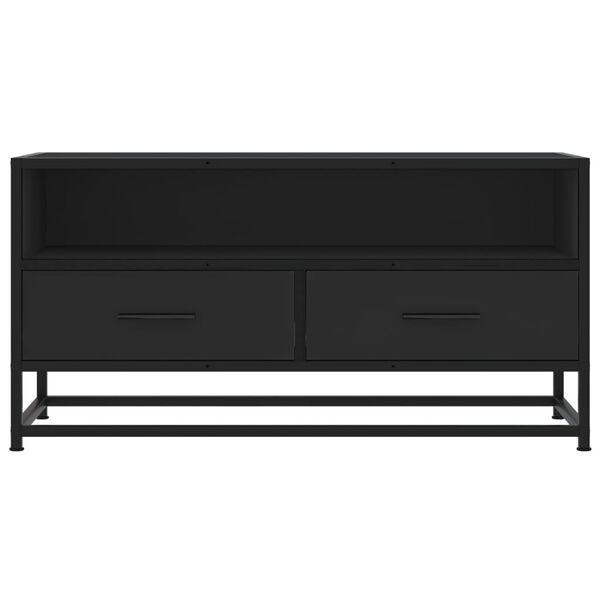 vidaXL TV Cabinet Black 80x34.5x40 cm Engineered Wood and Metal