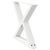 vidaXL Coffee Table Legs 2 pcs White 60x(42-43.3) cm Steel