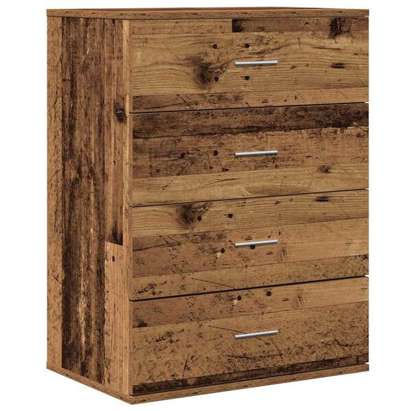 vidaXL Sideboard with Drawer Old Wood 60 x 39 x 80 cm Engineered Wood