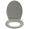 vidaXL Soft-Close Toilet Seat Quick Release Grey Oval