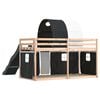 vidaXL Bunk Bed without Mattress with Slide White and Black 90x200 cm