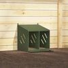 vidaXL Chicken Nesting Box with 2 Compartments Olive Green Metal