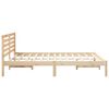 vidaXL Bed Frame with Headboard Brown 140 x 200 cm Solid Pine Wood