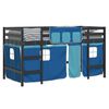 vidaXL Kids' Loft Bed with Curtains without Mattress Blue 80x200cm