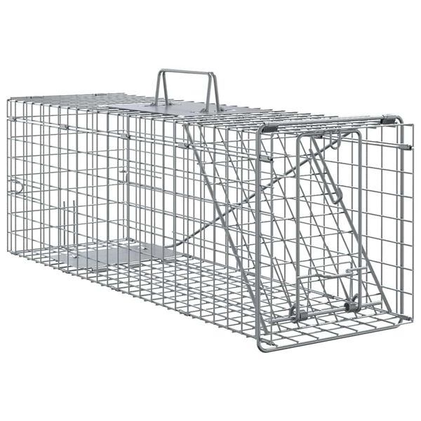 vidaXL Animal Trap Anthracite 61 x 20 x 21.5 cm Steel
