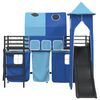 vidaXL Kids'Loft Bed Frame Black and Blue 74.5 x 190 cm Metal