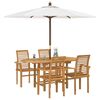 vidaXL Garden Dining Set 5 pcs Brown Solid Teak Wood