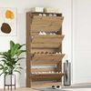 vidaXL Shoe Cabinet Artisan Oak 80 x 21 x 163.5 cm Engineered Wood