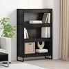 vidaXL Book Cabinet Black Oak 80 x 30 x 121 cm Engineered Wood