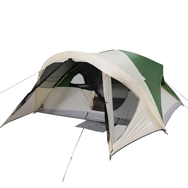 vidaXL Family Tent Cabin 6-Person Green Waterproof