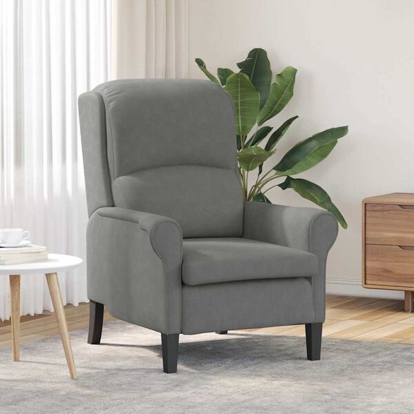 vidaXL Armchair Dark grey 76 x 94 x 102 cm Microfibre