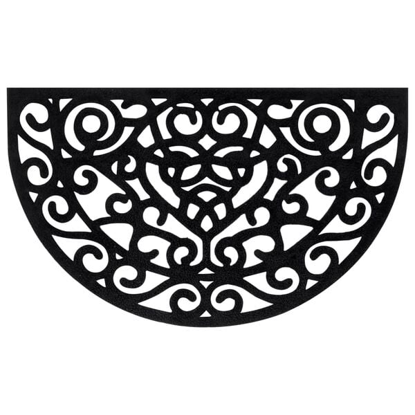 vidaXL Door Mat Half Round 45x75 cm Rubber