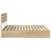 vidaXL Bed Frame with Drawer with Headboard Manual Engineered Wood