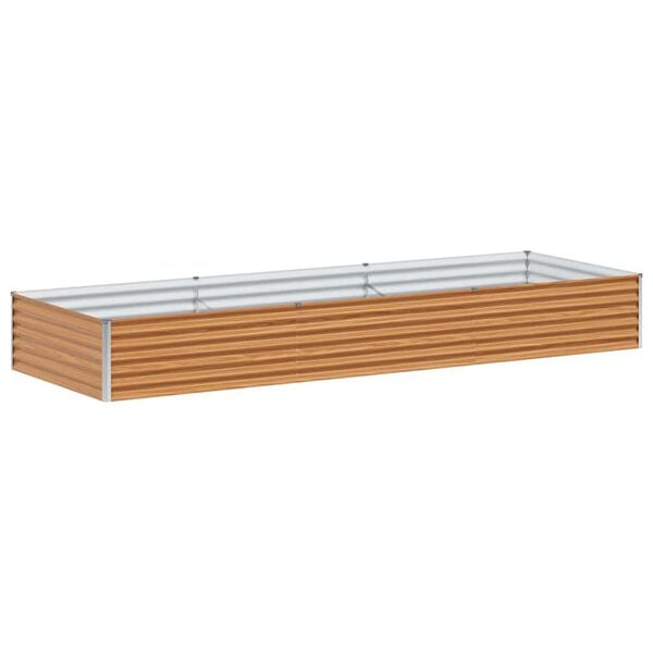 vidaXL Garden Raised Bed 290 x 100 x 36 cm Galvanised Steel
