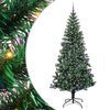 vidaXL Artificial Pre-lit Christmas Tree Green 240 cm PVC and Metal
