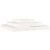 vidaXL Planter White 110x110x27 cm Solid Wood Pine