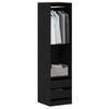 vidaXL Wardrobe with Drawer Black oak 50 x 50 x 200 cm Engineered Wood