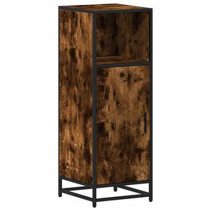 vidaXL Bathroom Cabinet Smoked Oak 35x37.5x100 cm Engineered Wood