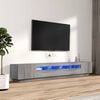 vidaXL 3 Piece TV Cabinet Set with LED Lights Grey Sonoma Engineered Wood