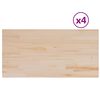 vidaXL Table Tops 4 pcs 100x50x1,7 cm Rectangular Solid Wood Pine