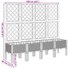 vidaXL Garden Planter with Trellis White 160x40x142 cm PP