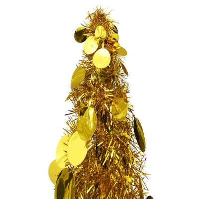 vidaXL Pop-up Artificial Christmas Tree Gold 180 cm PET