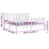vidaXL Bed Frame without Mattress Black 200x200 cm Solid Wood Pine