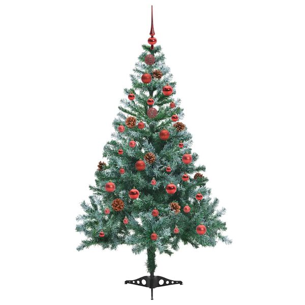 vidaXL Artificial Christmas Tree with Stand Green 150 cm PVC and Steel
