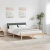 vidaXL Bed frame Brown and dark grey 150 x 200 cm Solid pine wood