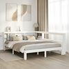 vidaXL Bookcase Bed without Mattress White 140x190 cm Solid Wood Pine