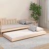 vidaXL Bed Frame without Mattress 75x190 cm Small Single Solid Wood Pine
