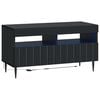 vidaXL LED TV Cabinet Black Engineered Wood