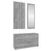 vidaXL 3-in-1 Shoe Cabinet Set Grey Sonoma Engineered Wood