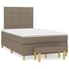 vidaXL Box Spring Bed with Mattress Taupe 120x200 cm Fabric