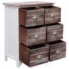 vidaXL Side Cabinet with 6 Drawers Brown 60x30x75 cm Paulownia Wood