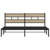vidaXL Metal Bed Frame without Mattress Sonoma Oak 200x200 cm