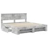 vidaXL Bed Frame Concrete Grey 200 x 200 cm Engineered Wood