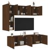 vidaXL 5 Piece TV Wall Units Brown Oak Engineered Wood