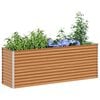 vidaXL Garden Raised Bed Light Brown 195 x 50 x 68 cm Galvanised Steel