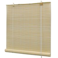 vidaXL Roller Blind Bamboo 80x220 cm Natural