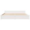 vidaXL Bed Frame without Mattress White 180x200 cm Super King Solid Wood Pine