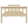 vidaXL Bed Frame without Mattress Natural Solid Pinewood 100x200 cm