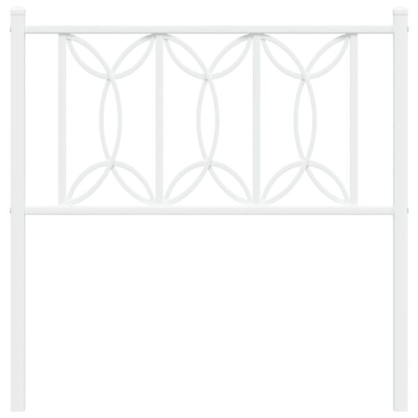 vidaXL Metal Replace Headboard White 75 cm
