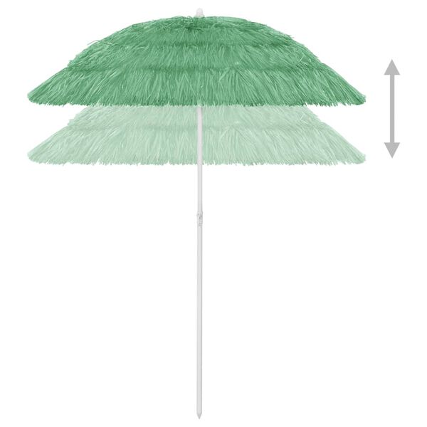 vidaXL Hawaii Beach Parasol Green 180 cm