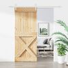 vidaXL Sliding Door with Hardware Set 100x210 cm Solid Wood Pine