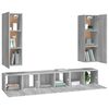 vidaXL 5 Piece TV Cabinet Set Grey Sonoma Engineered Wood