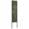vidaXL Garden Privacy Screen Olive green 32 x 140 cm Cold-rolled steel
