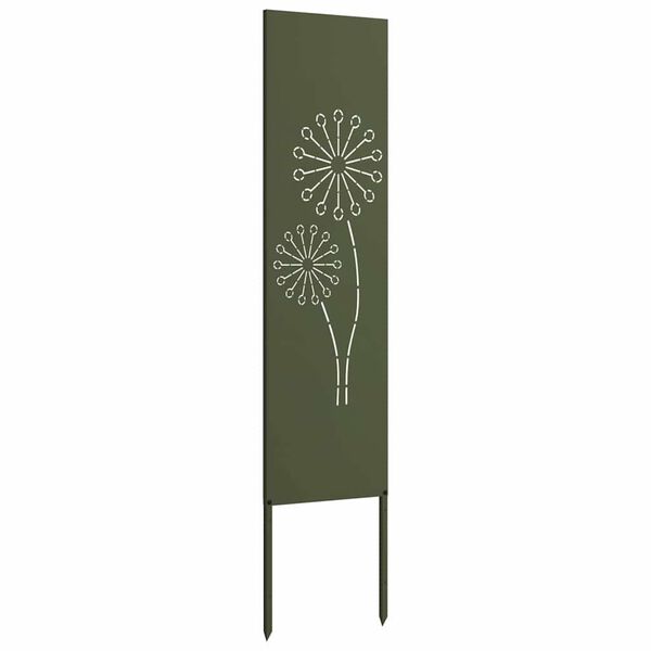vidaXL Garden Privacy Screen Olive green 32 x 140 cm Cold-rolled steel