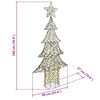 vidaXL Christmas Tree with 240 LEDs Warm white 180 cm Rattan