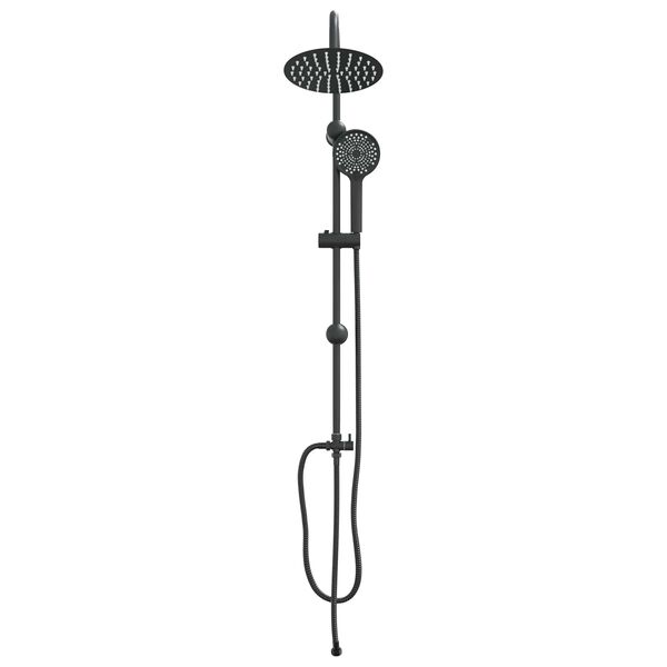 vidaXL Shower System Manual Black 47 x 20 x 95 cm Stainless Steel